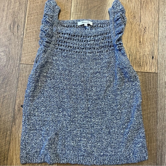 Madewell Girly Cottagecore Bohemian Flutter Sleeve Knit Tank Top AA - Picture 1 of 3